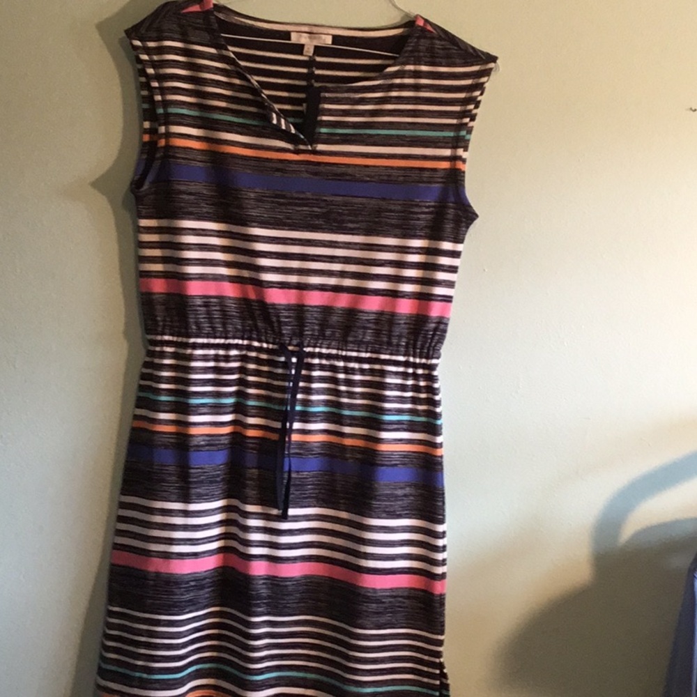 Talbots Striped Sleeveless Dress